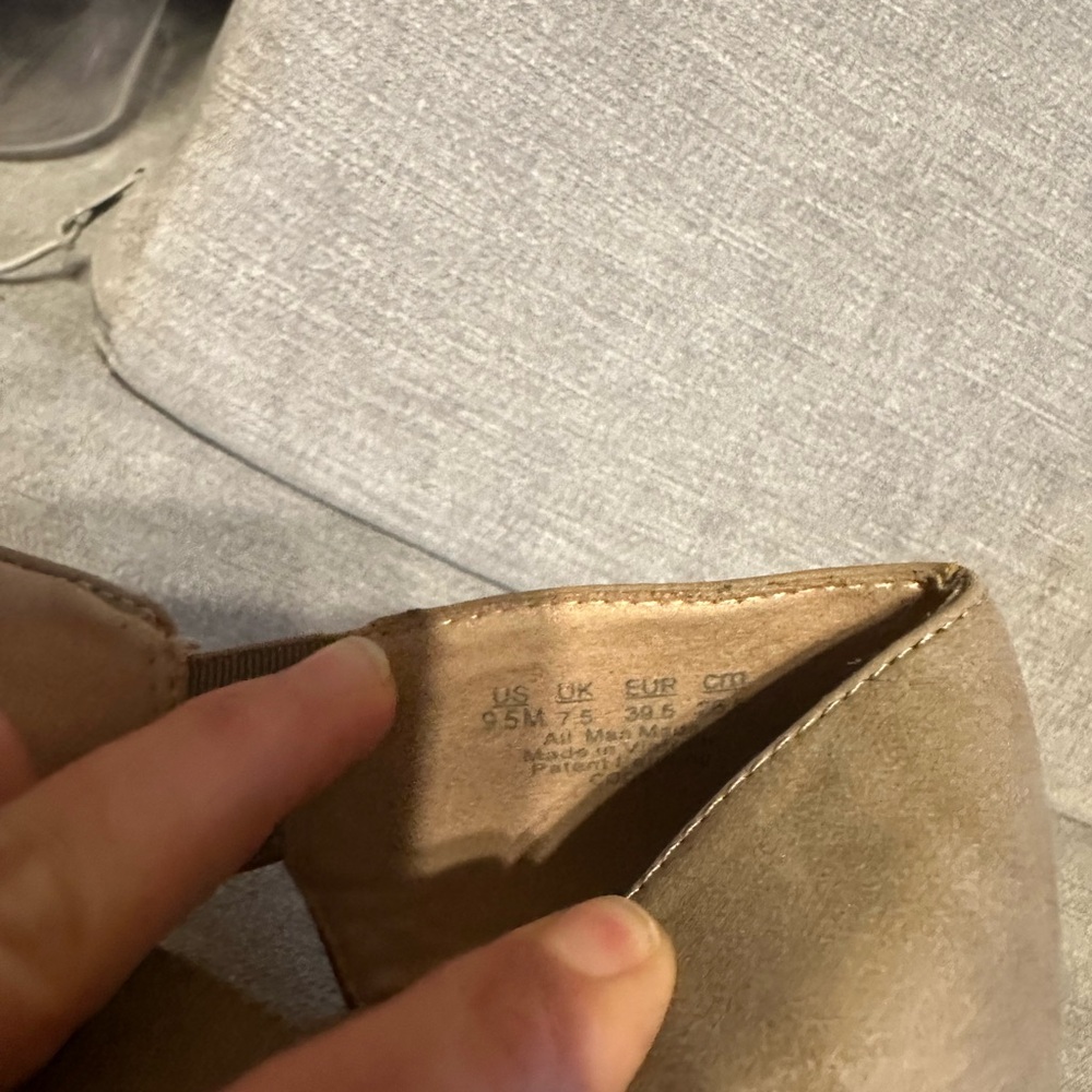 Woman’s open toe heals